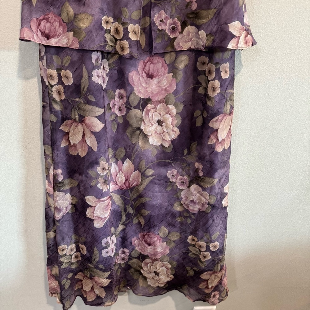 Jessica Howard Maxi Floral Sundress V-Neck Short Sleeve Cottage Garden Floral 14 - Picture 4 of 7